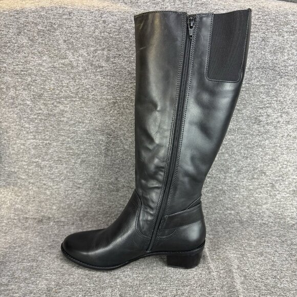 ✅ROSE PETALS by Walking Cradles Chelsea Boots Women's 9.5M Black Leather Riding - Picture 10 of 12